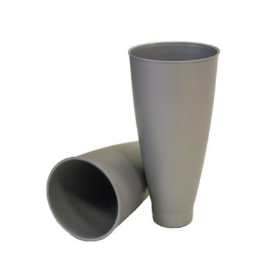 Einzelne Vase aus Kunststoff in grau