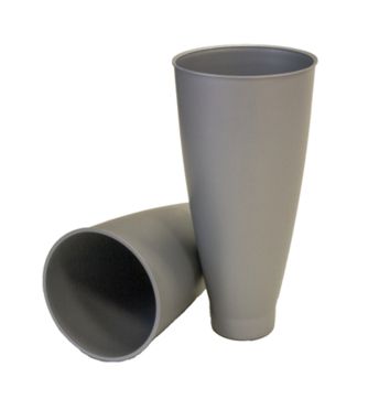 Einzelne Vase aus Kunststoff in grau